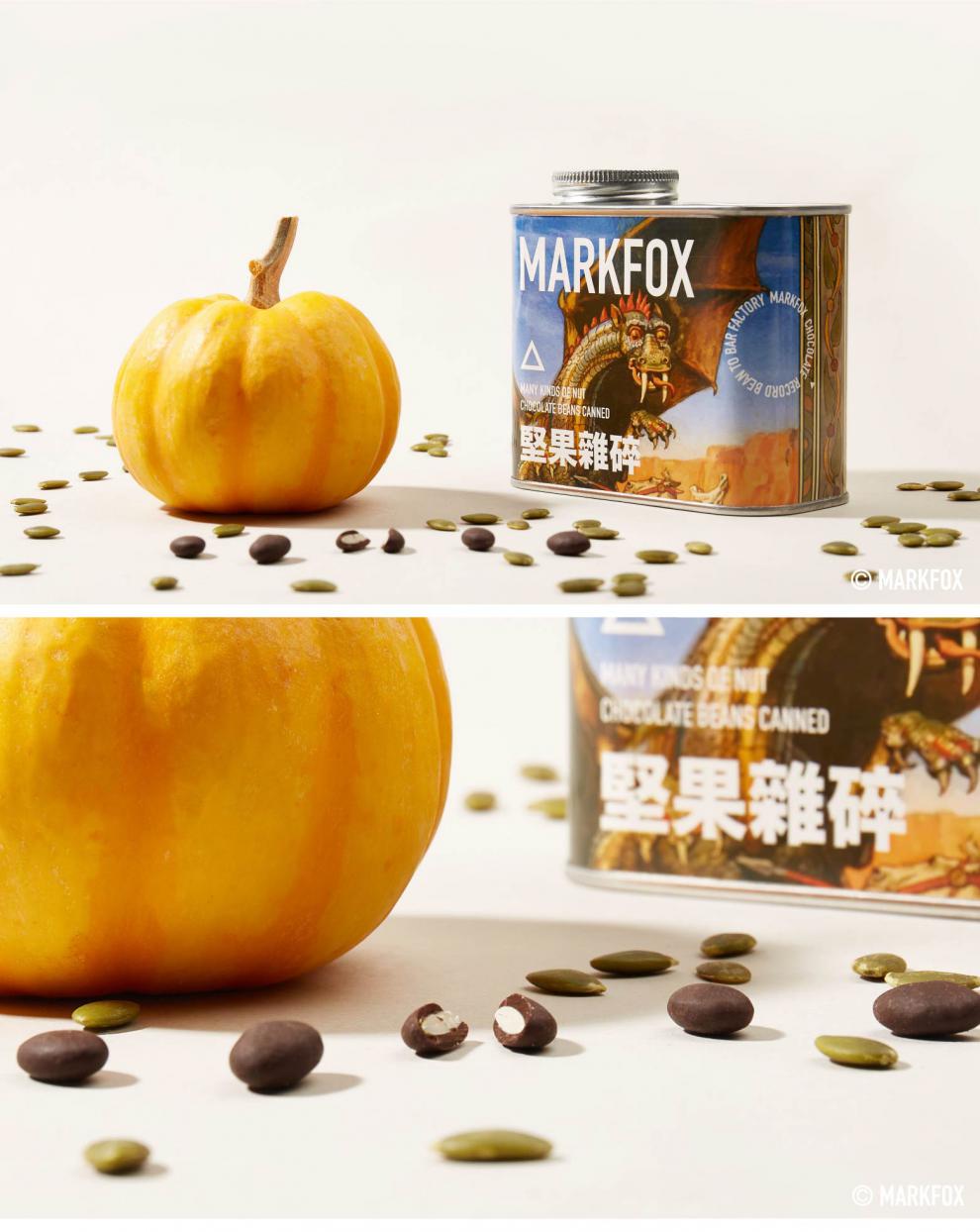 可可狐 坚果杂碎巧克力夹心罐头 多种坚果仁减糖黑巧克力豆零食 白色