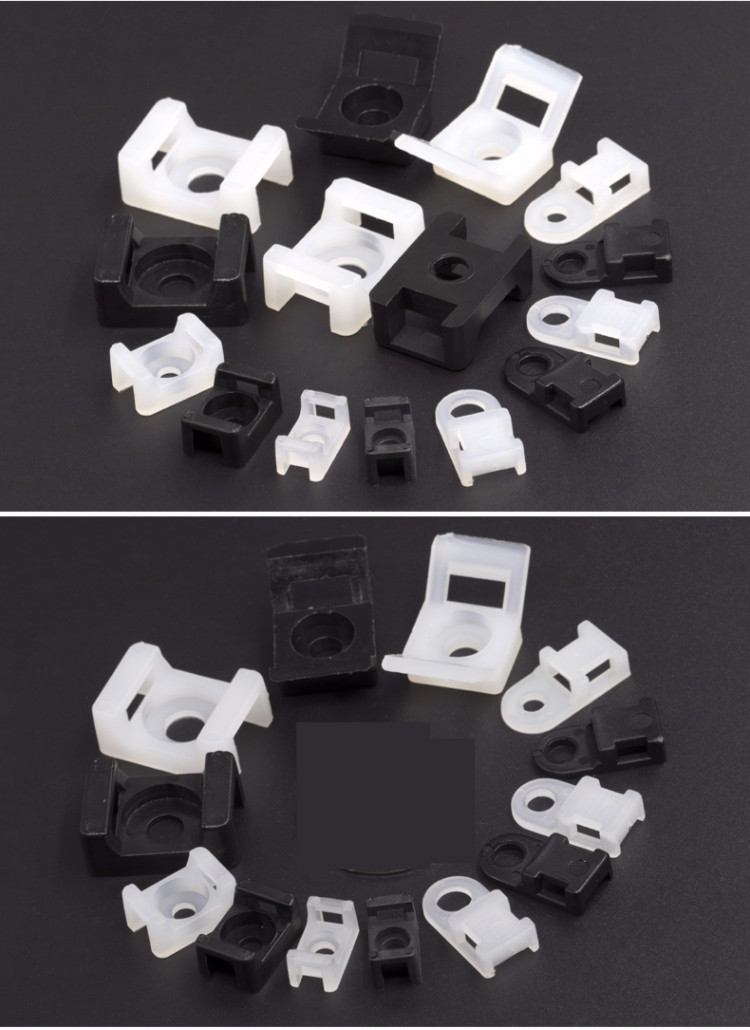 电线固定座马鞍形扎带固定座螺丝孔型束线带固定座电缆固定卡子hc hc