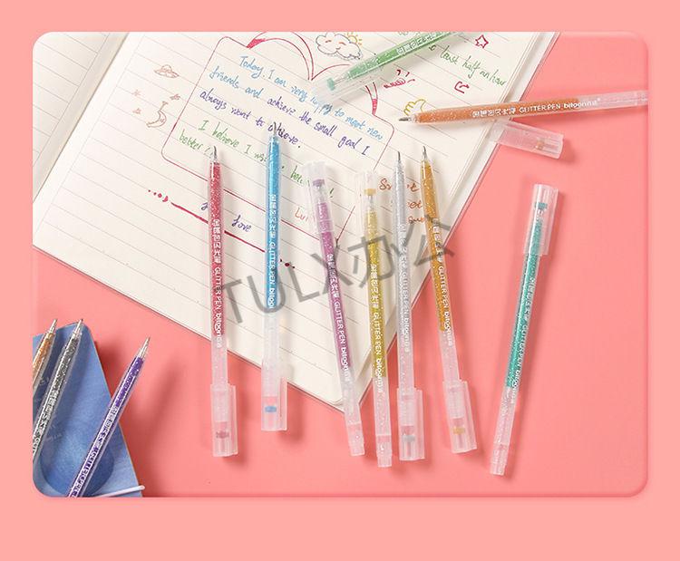 小红书同款璀璨闪光笔闪粉亮晶晶荧光流沙银光手帐专用珠光绘画笔d