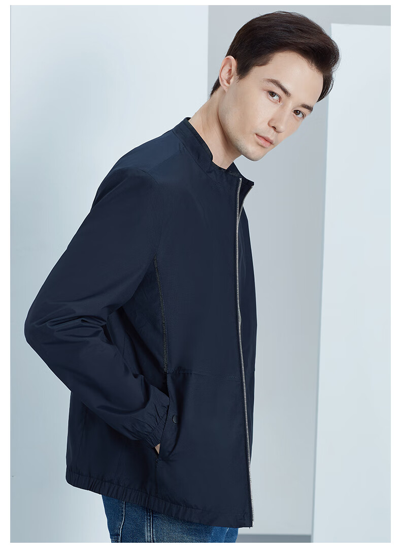 雅鹿夹克男2019春秋季新款流行短款修身风衣男装韩版潮流休闲外套