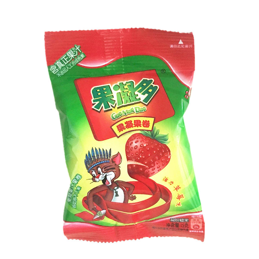 果凝多果汁果卷15g袋cc卷儿童软糖果然多qq糖怀旧休闲零食品葡萄香橙