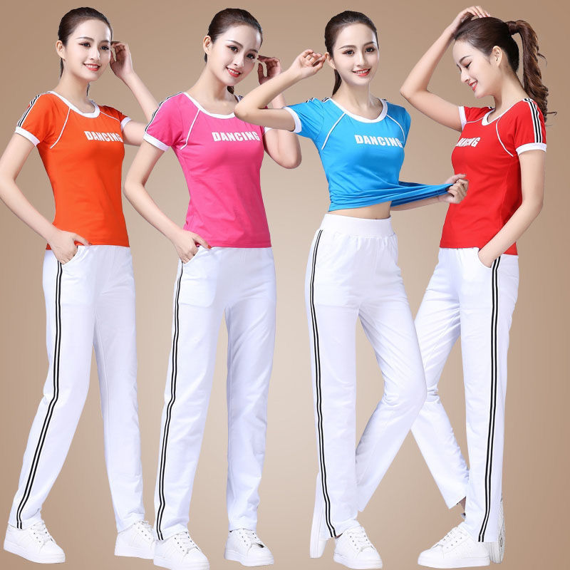 广场舞水兵舞服装女士套装夏季短袖半身裙运动休闲时尚鬼步舞蹈新款