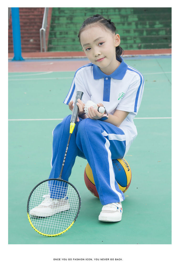 モ蔻翔秋季新款314岁6岁深圳市小学生校服统一夏季运动套装款短裤短袖