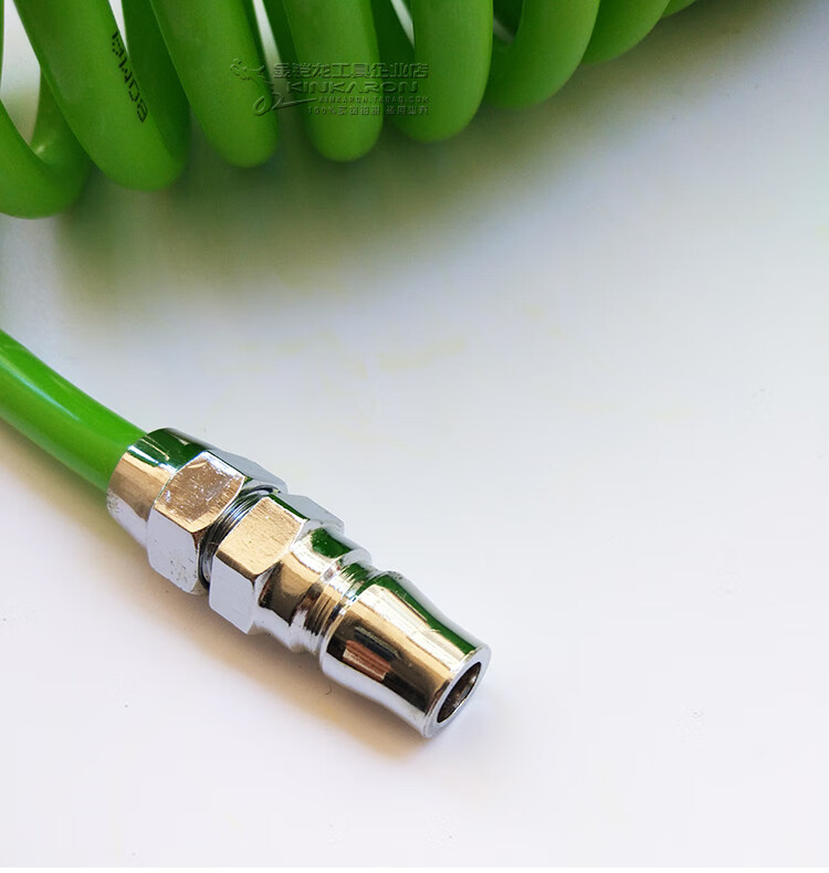 弹簧气管子软管伸缩5x8气泵空压机绿螺旋风管8mm木工气动工具接头加