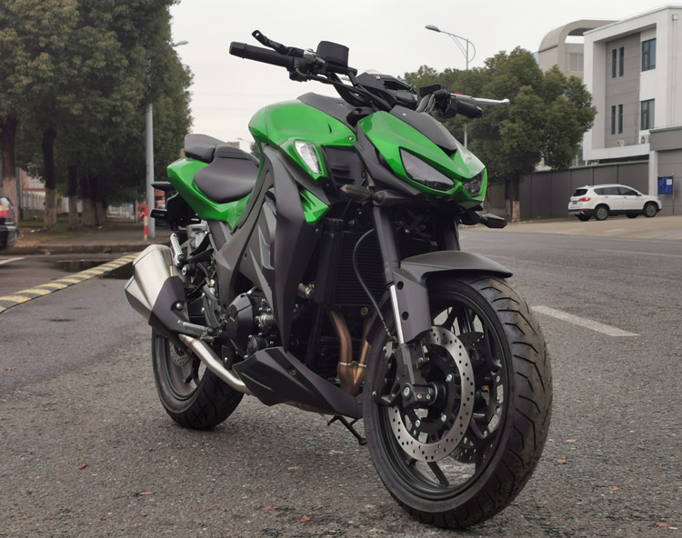 n19国四电喷大蟒蛇400cc双缸水冷机车摩托车跑车街车整车可上牌 绿