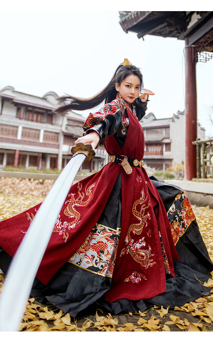 锦衣卫服装汉服男女罩甲飞鱼服 曳撒贴里百搭外套明制方领马甲 黑色方