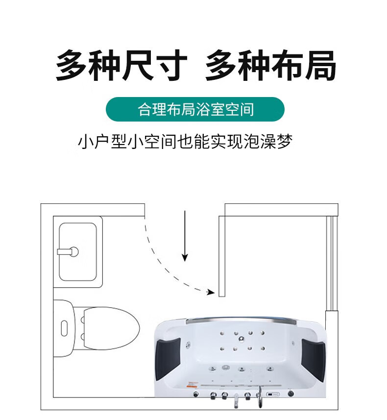 科勒(kohler) 冲浪按摩浴缸大瀑布家用情侣海景玻璃独立式亚克力浴缸