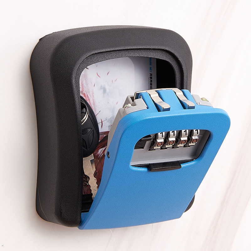 装修钥匙密码盒门口猫眼工地门上密码锁钥匙盒密码盒子装钥匙大号金属