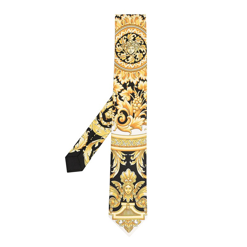 中秋礼物versace范思哲男士巴洛克印花色真丝正装领带花色