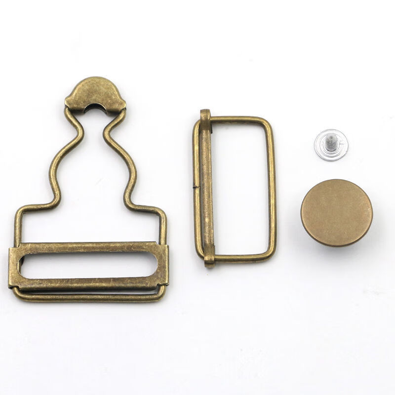 润华年牛仔裤扣子背带裤扣子纽扣挂钩金属铜质葫芦扣环女牛仔裤吊带