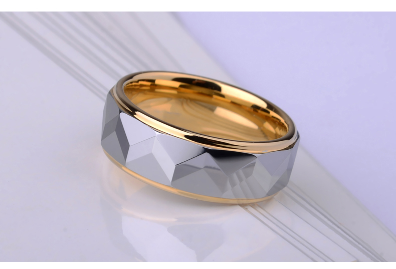 chormkewon奢侈品戒指男士宽版霸气单身潮人时尚饰品商务金色食指男生