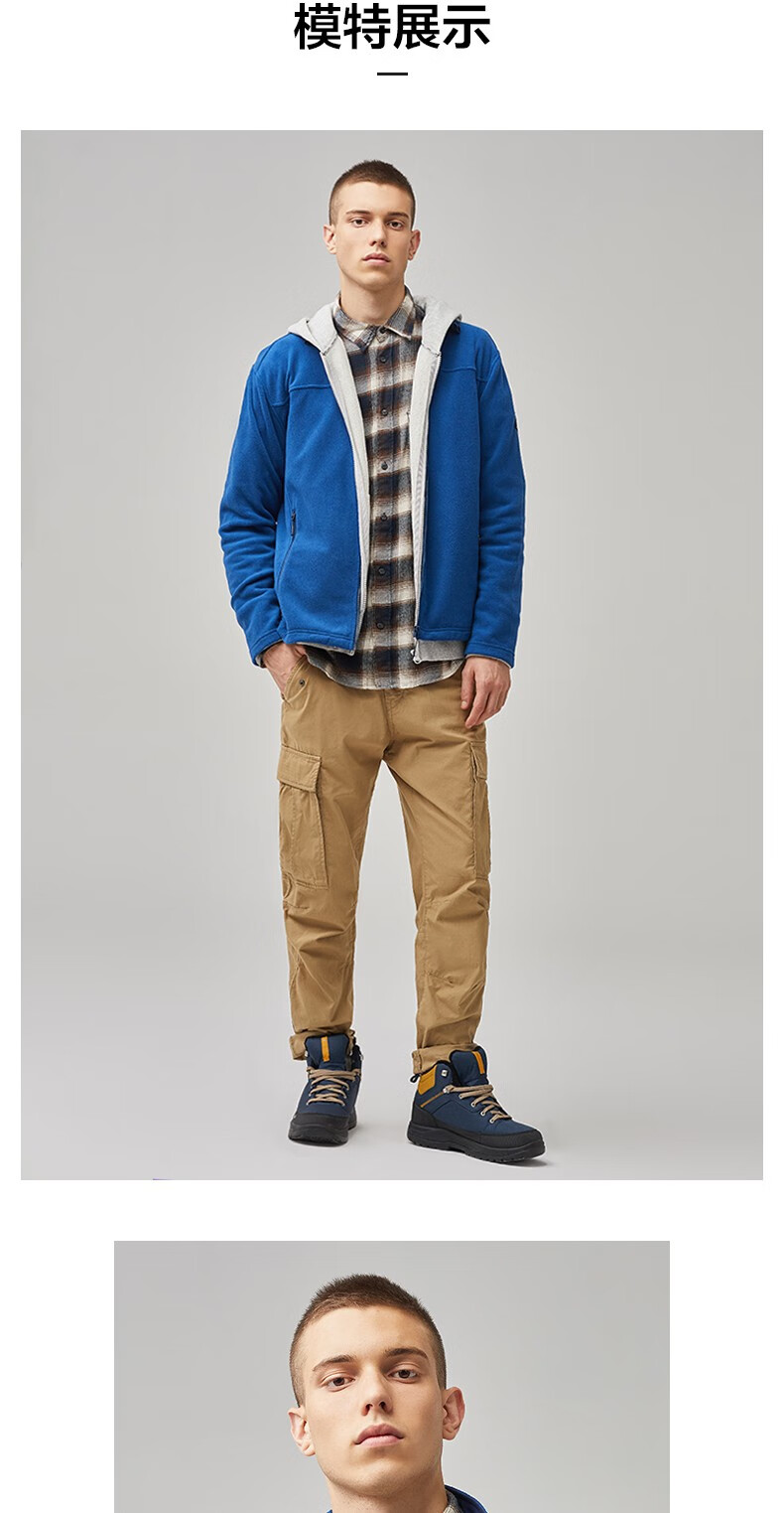 牧高笛抓绒衣 秋冬情侣加厚保暖立领拉链开衫外套抓绒衣 曜石黑/男 s