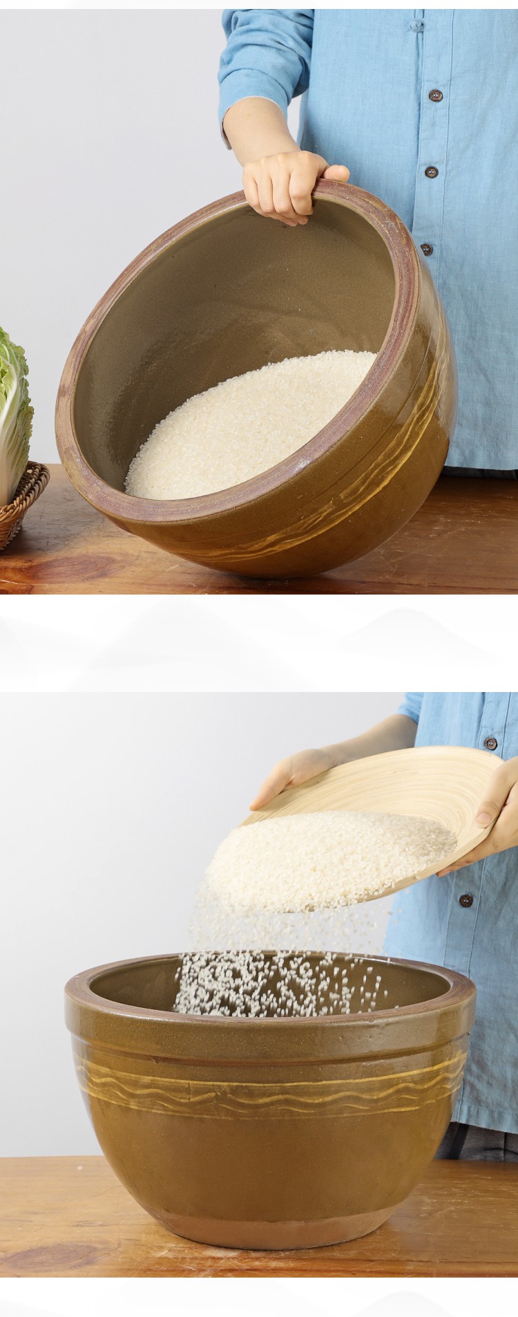 家用东北大酱缸老式陶瓷带盖土陶腌咸菜缸下酱晒酱豆瓣酱腌制小缸 大