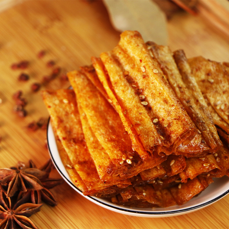 辣样子湖南特产豆皮辣条儿时怀旧麻辣手工零食小吃豆干豆腐皮豆卷 超