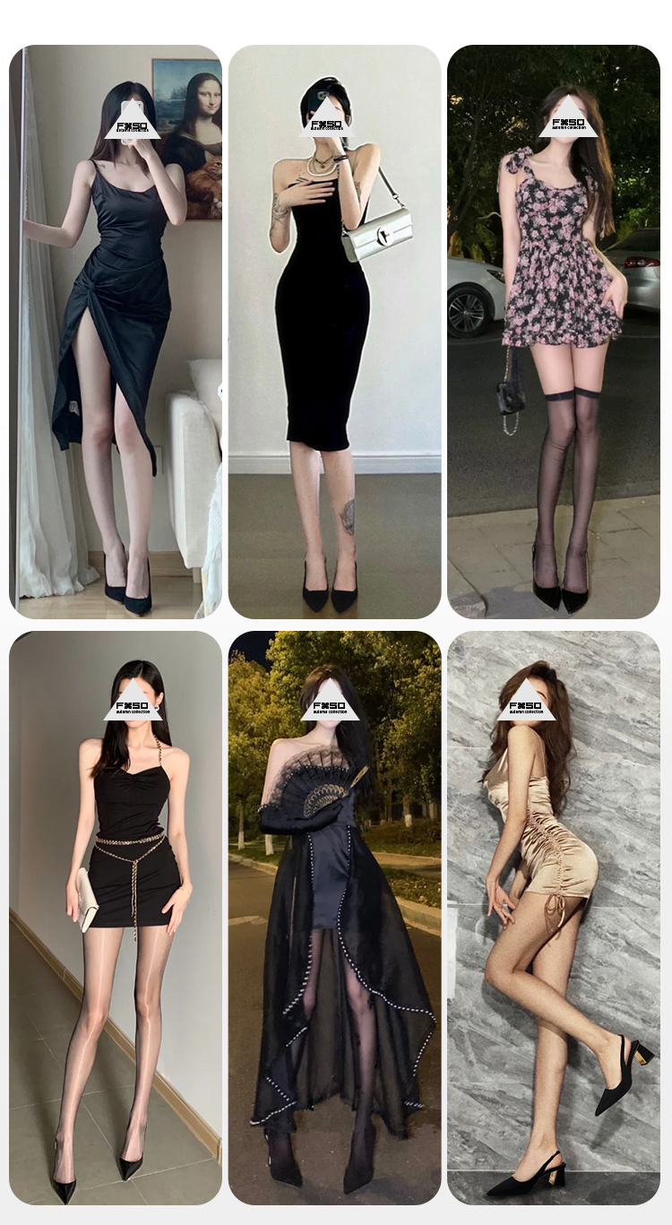 fxso方巷单鞋女2022年夏季新款简约尖头后空高跟粗跟包头凉鞋女 鞋子