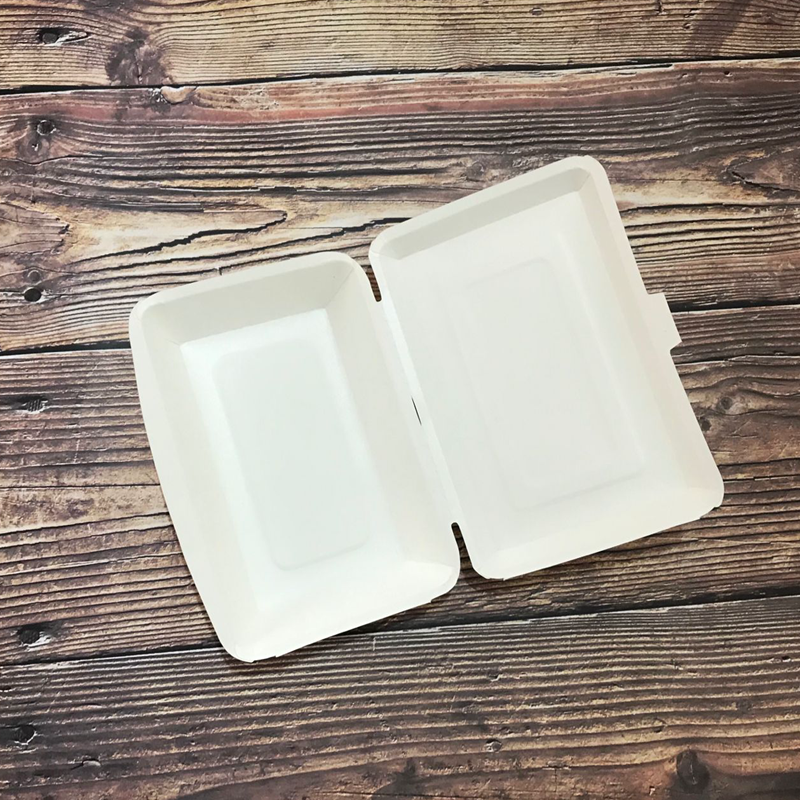 快餐便当长方形环保米饭煎包盒煎饺烧烤外卖打包盒量大从优1纯白色280