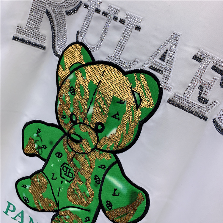 高端春季外套男潮流休闲帅气小熊刺绣棒球服时尚修身百搭绿色男士夹克