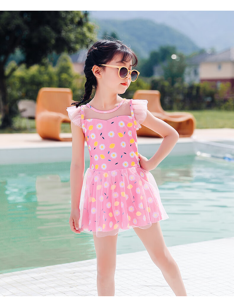 泳衣女中大童小公主裙游泳衣 儿童泳衣女夏2021年新款韩国小中大女童