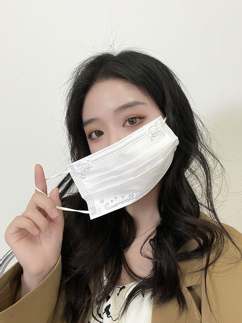 雪莉玫口罩女高颜值星黛露印花可爱玉桂狗学生钢印 #3雪莉玫钢印口罩