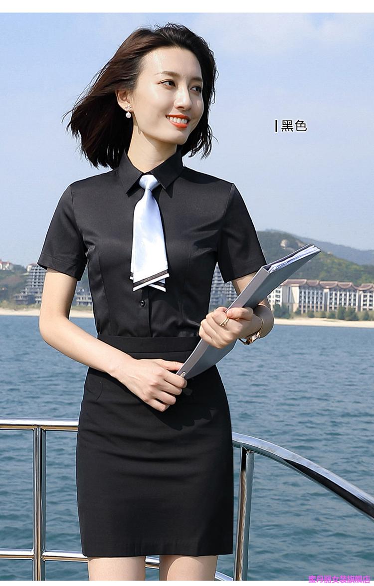 夏天穿的员工服装西装酒店前台服务员工作服夏装职业套装女短袖接待