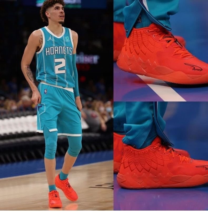 公司级新款三球一代拉梅洛鲍尔mb01篮球鞋鸳鸯缓震实战男子运动鞋