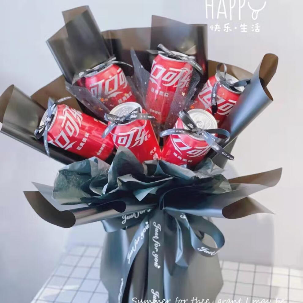 百事可乐花束全国同城专人配送礼盒上海养乐多成品旺仔牛奶生日店碎碎