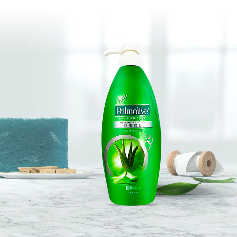 palmolive高露洁棕榄自然之选丝滑顺直滋养健康洗发露720ml绿色丝滑顺