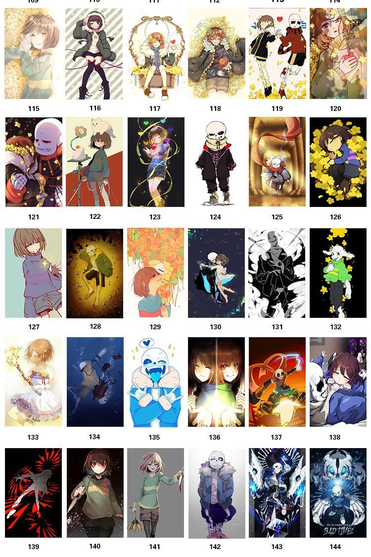 传说之下卡片 卡贴undertalesans骨兄弟frisk公交卡饭卡片防水贴纸