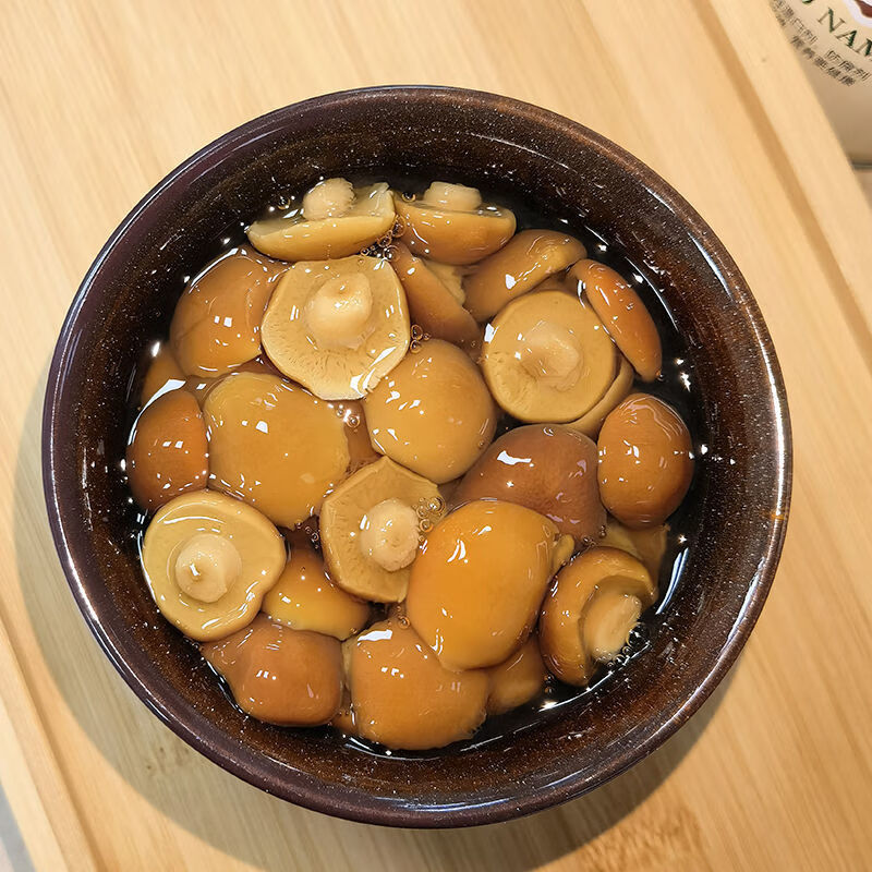 清水滑子蘑罐头开盖即食日式料理炒菜煲汤火锅食材罐装滑子菇400g