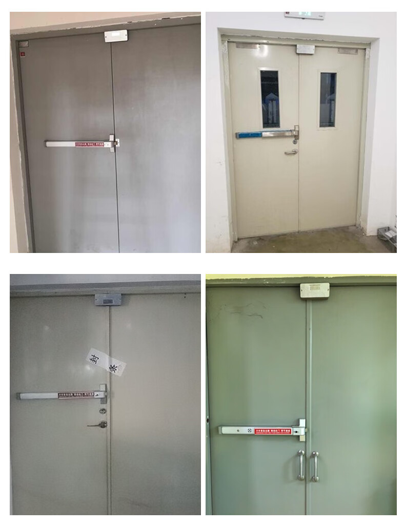 防火门锁推杆锁消防门锁安全逃生推杠锁平推式带报警天地通道锁具304