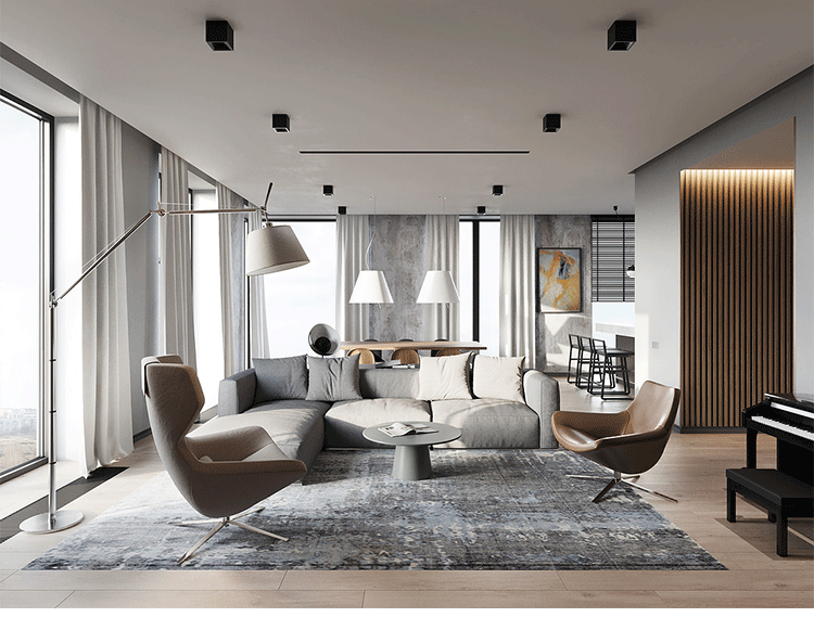 射灯led眩双头三头免开孔cob高显色客厅过道吸顶方形斗胆灯 单头-3000