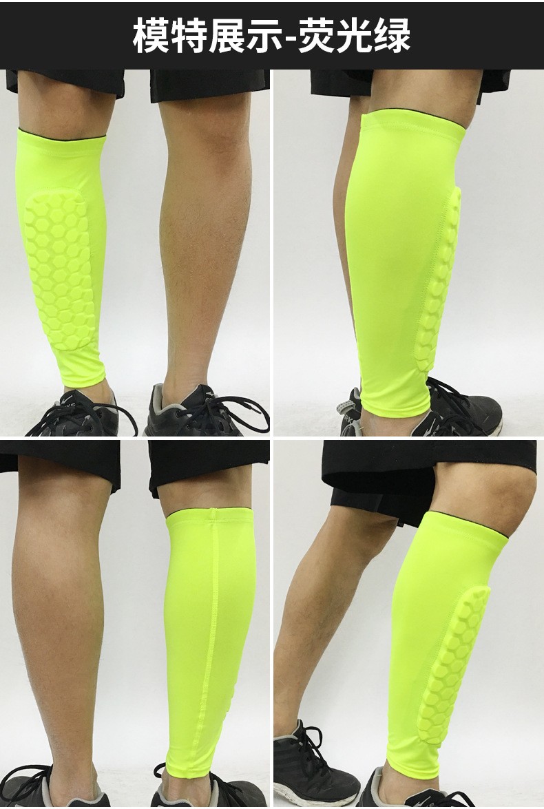 足球护腿运动护腿护膝盖护腿套男女护小腿足球装备护腿黑色足球护腿一