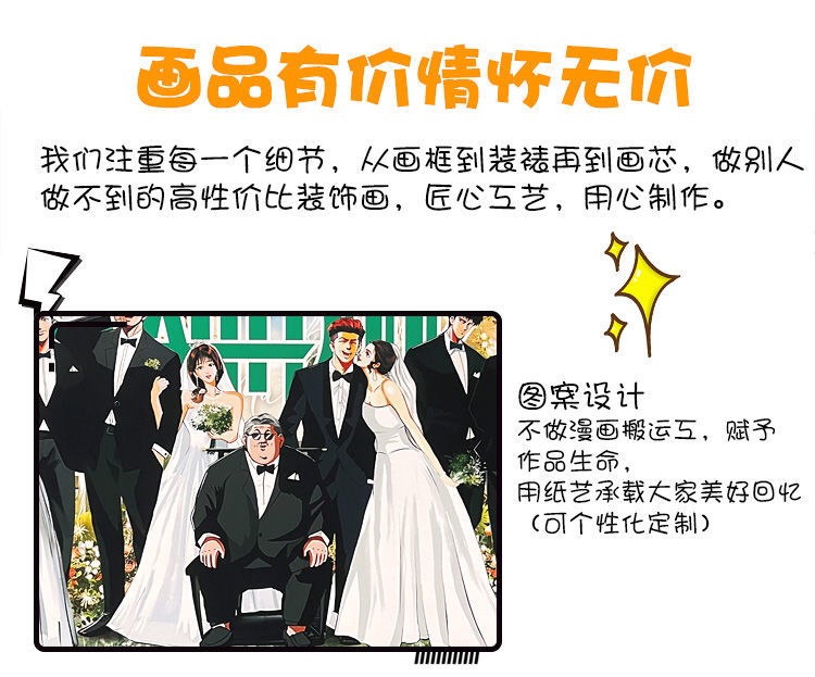 灌篮高手结婚海报梦幻婚礼海报婚礼主题画樱木花道油画布海报装饰灌篮