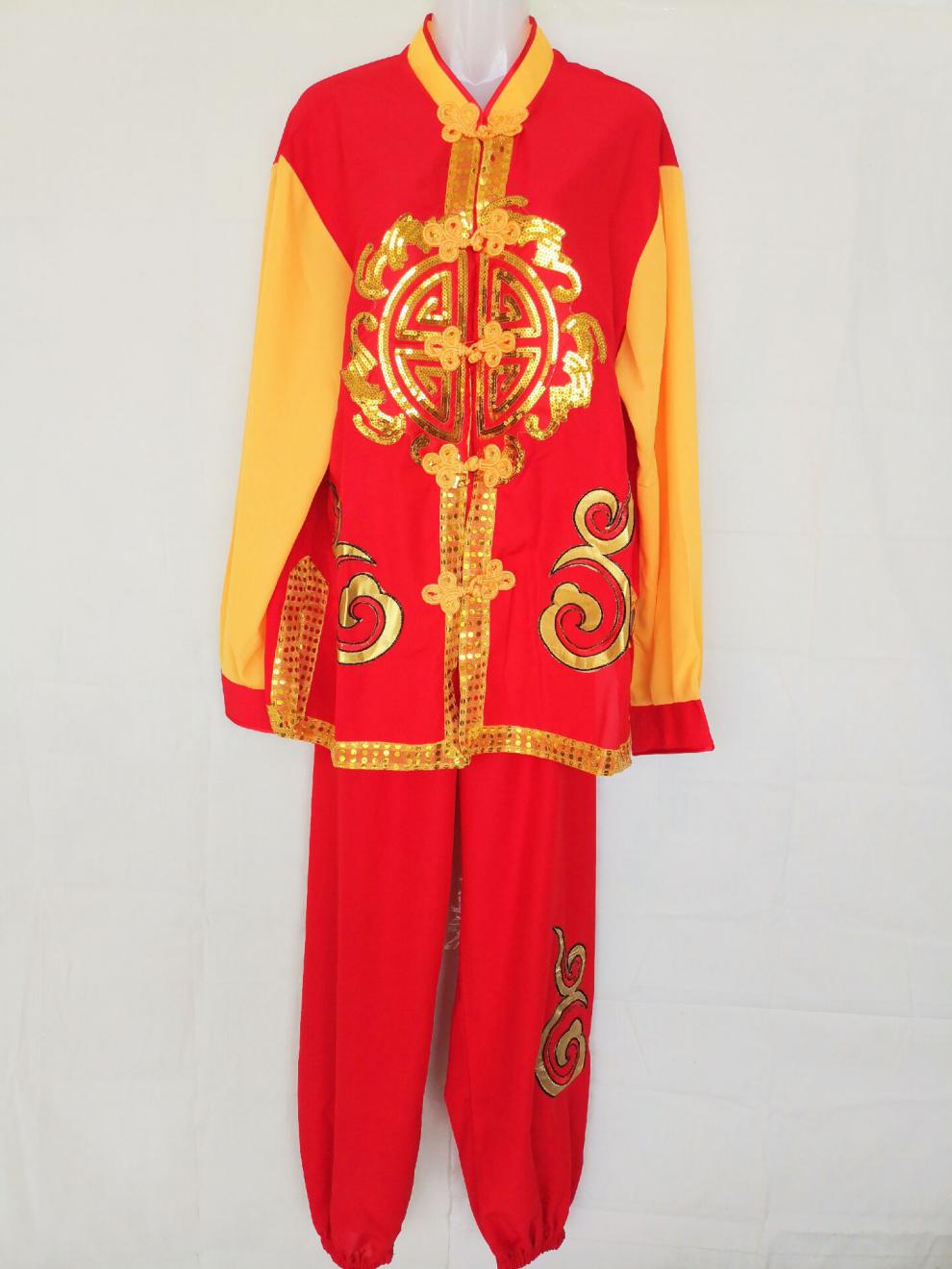 新款秧歌广场舞二人转服装舞台演出打鼓服男士秧歌服舞龙舞狮庆典服