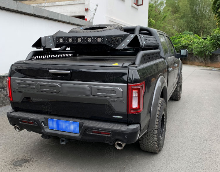 适用于福特f150猛禽龙门架电动卷帘后盖尾箱防滚架射灯架后备胎架