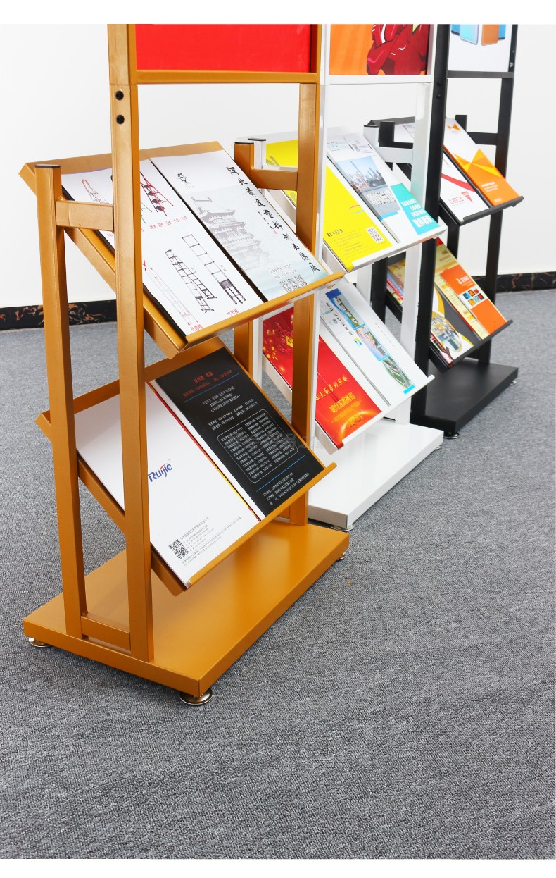 售楼部资料架宣传册架子海报展示架落地立式户型图单页移动铁展架