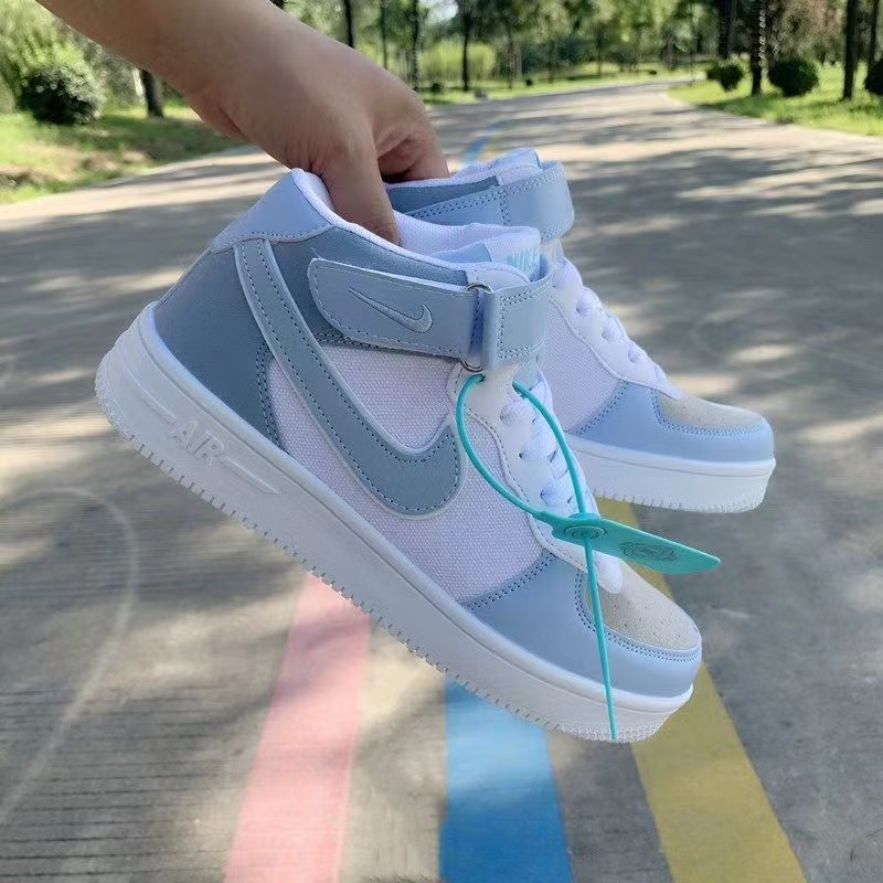 耐克(nike)空军一号经典云雾蓝男鞋春夏季小白鞋时尚百搭休闲鞋低帮