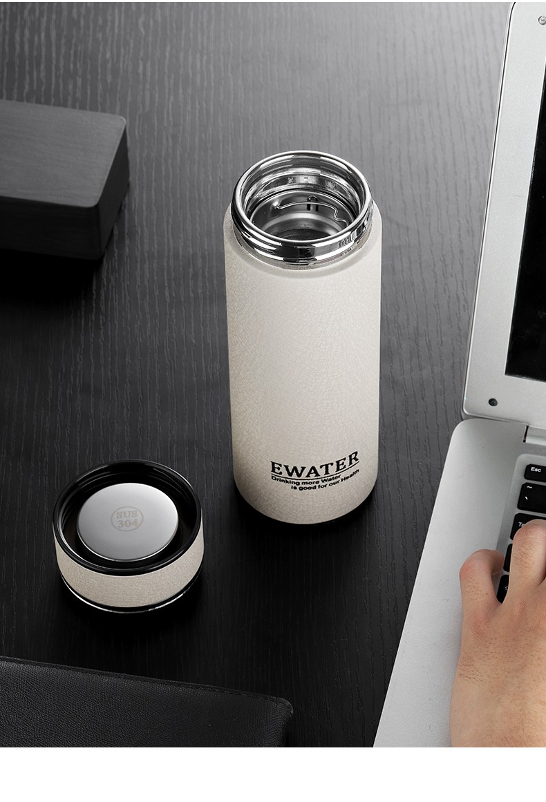 杏之淇玻璃内胆保温杯子男女士成人商务过滤茶叶分离式水杯学生304