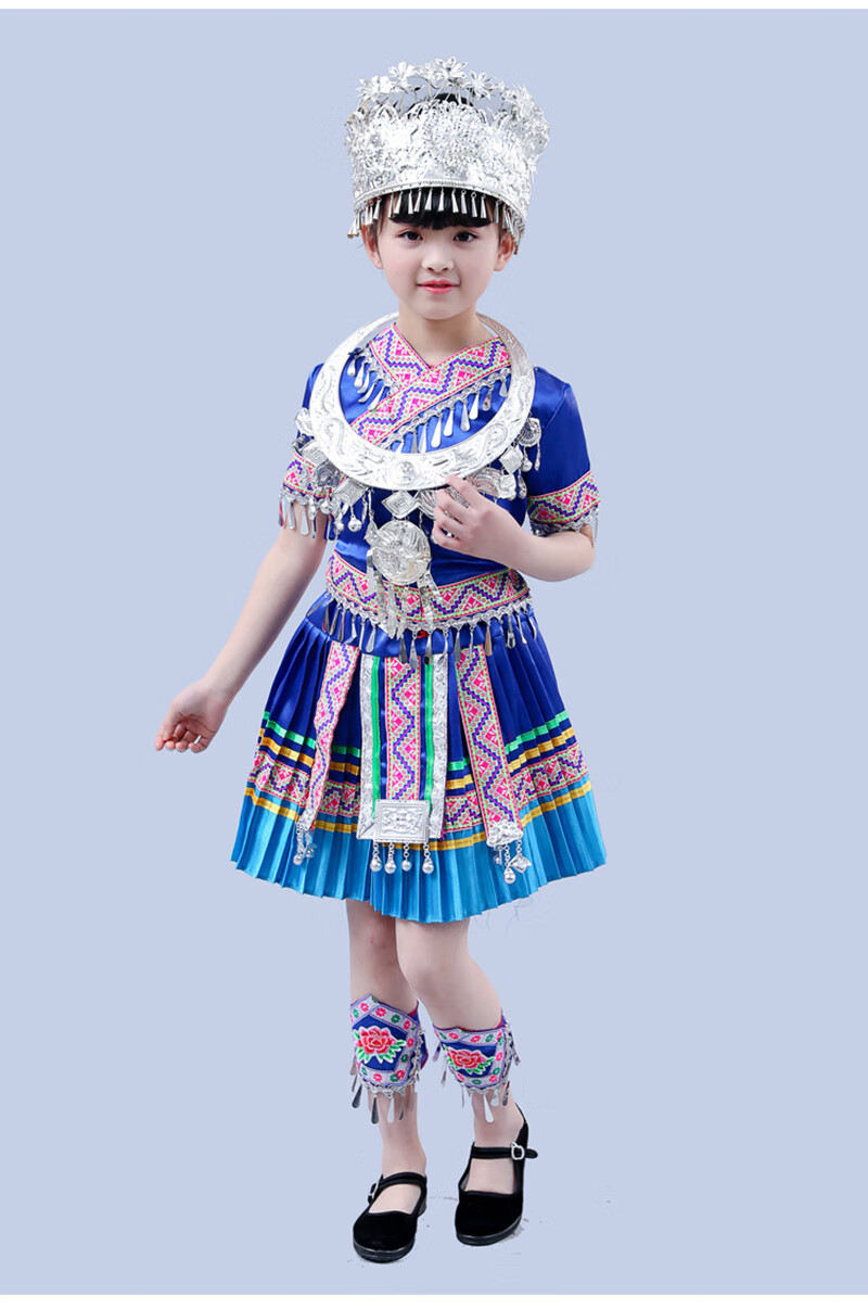 北方虎苗族服装 彝族服装男 儿童苗族演出服壮族土家族男女童服装少数