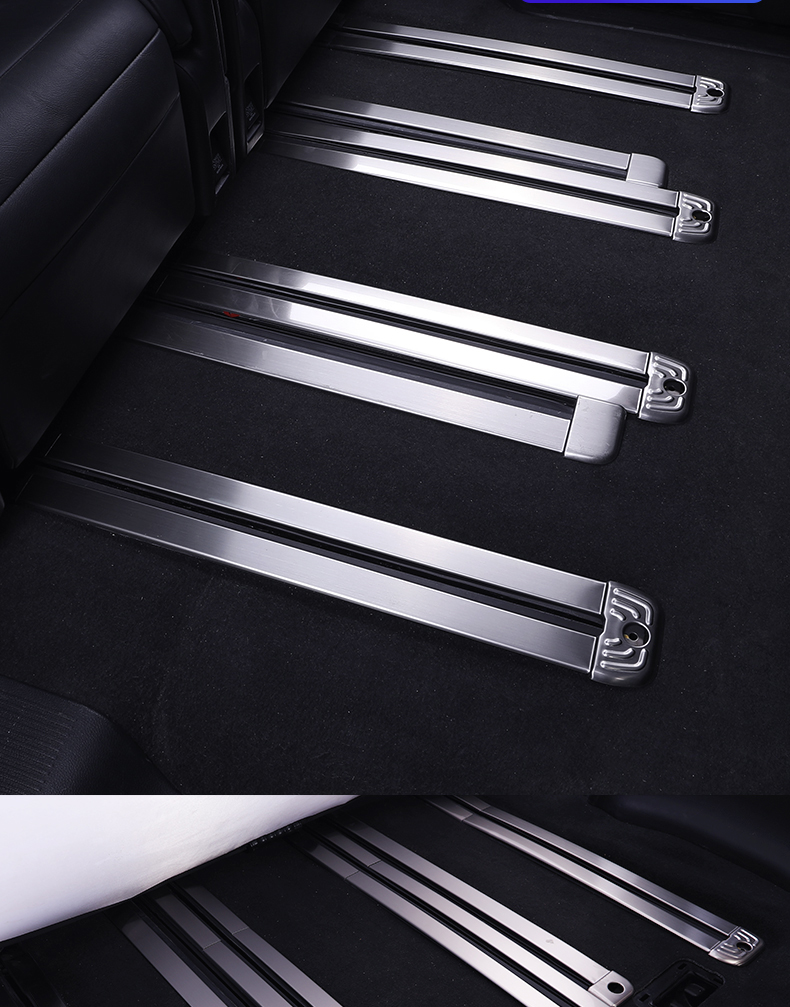 适用15-21款奥德赛座椅滑轨饰条16款艾力绅混动轨道亮条改装配件 【黑