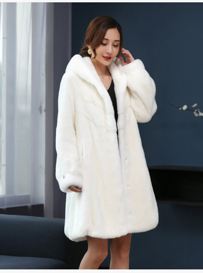 凰都夫人品牌貂皮大衣女中长款2021冬季新款整貂进口水貂皮草外套女装