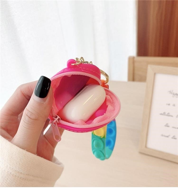 减压无限泡泡纸捏捏乐解压玩具泡泡板手指压泡泡减压钥匙扣无限挤泡泡