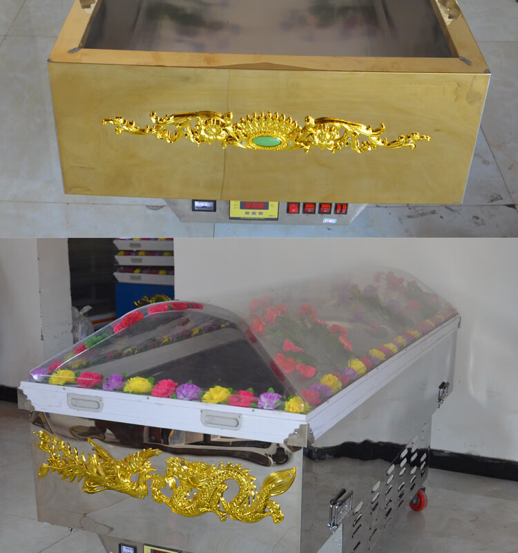 冰棺材冰棺冷冻死人豪华专用棺材冰馆冷冻冰棺制冷机豪华棺材70宽