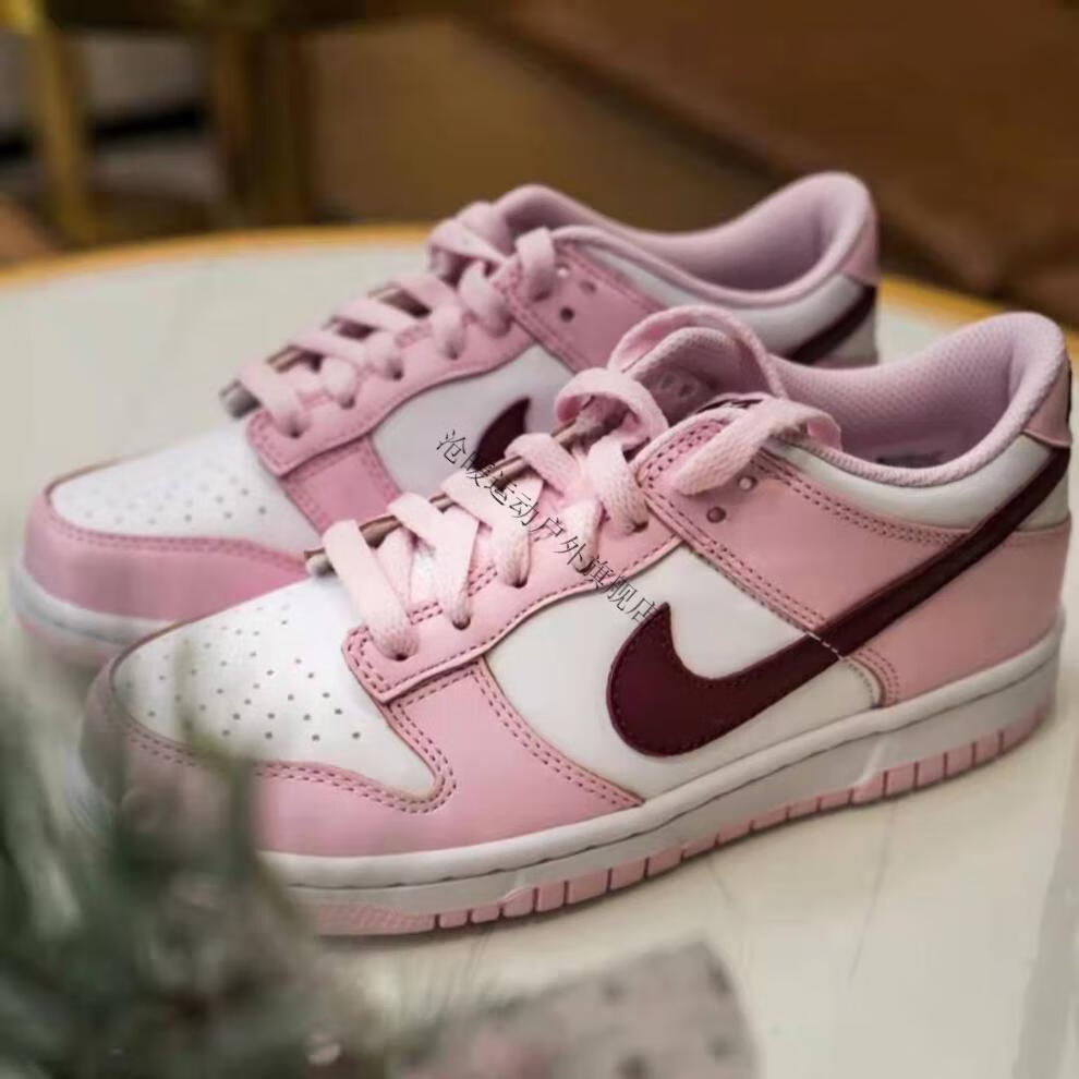 官方旗舰店】dunk low樱花粉情人节低帮女子板鞋运动鞋cw1590-601nike