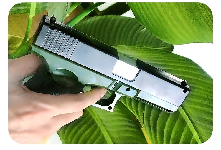 儿童玩具枪软弹格洛克m19男孩可发射小孩玩具手炝格洛克粉红消音管