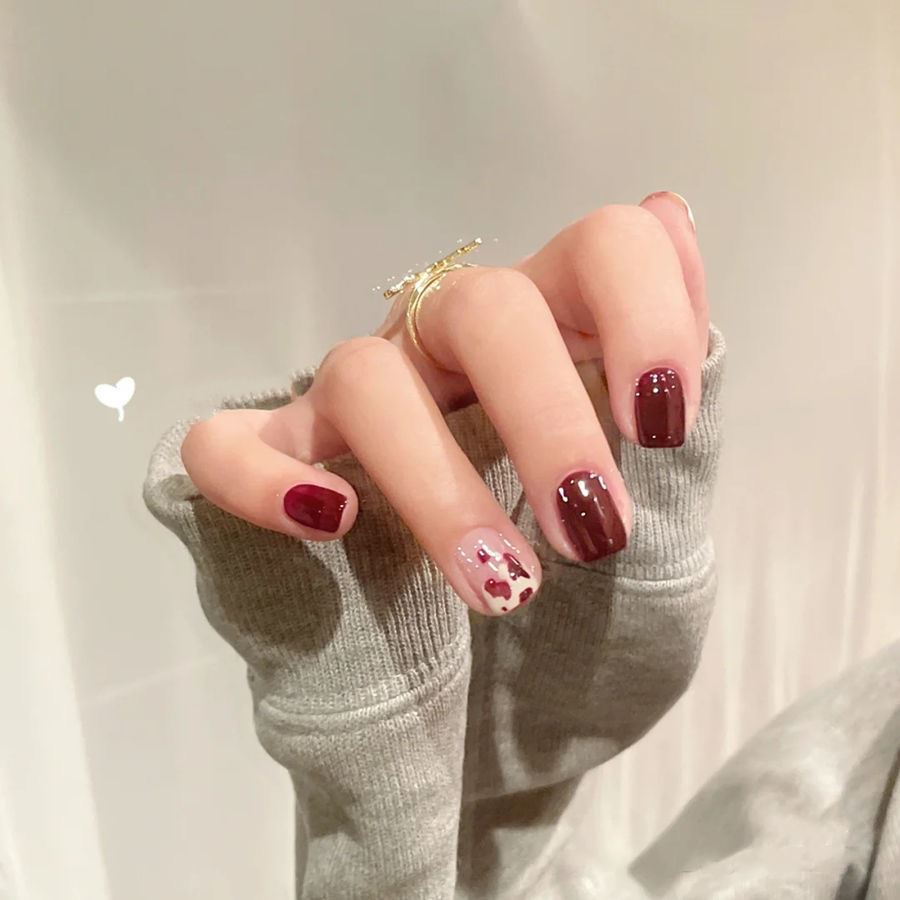 【京选】美甲尖底钻 感拍婚纱照指甲贴片美甲成品网红2021穿戴甲秋季