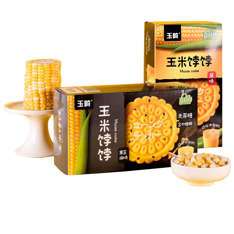 喜食尚玉米饽饽 喜食尚玉崎玉米饽饽粗粮饼干早餐食品七天轻食200g