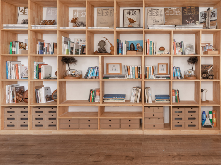 书架背景布直播背景布3d立体书架摆件室内网红主播复古大气书房直播