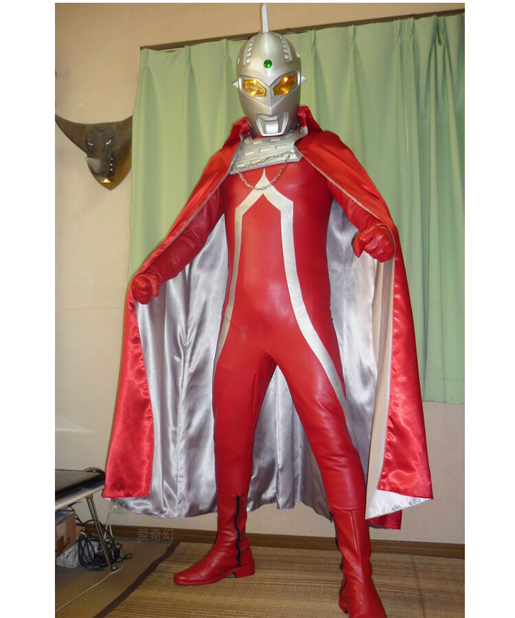 奥特曼cos皮套可穿戴皮套奥特的曼皮套头盔摆件1:1可穿戴身盔甲eva