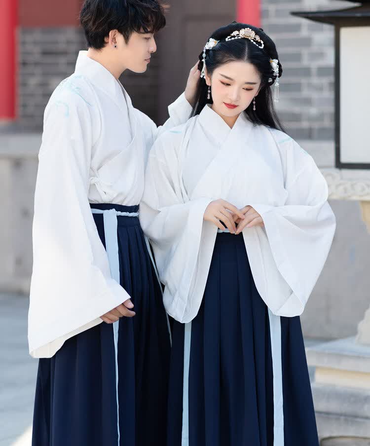 高端轻奢情侣古装一男一女汉服男古风仙气仙气飘逸古装中国风(定制)